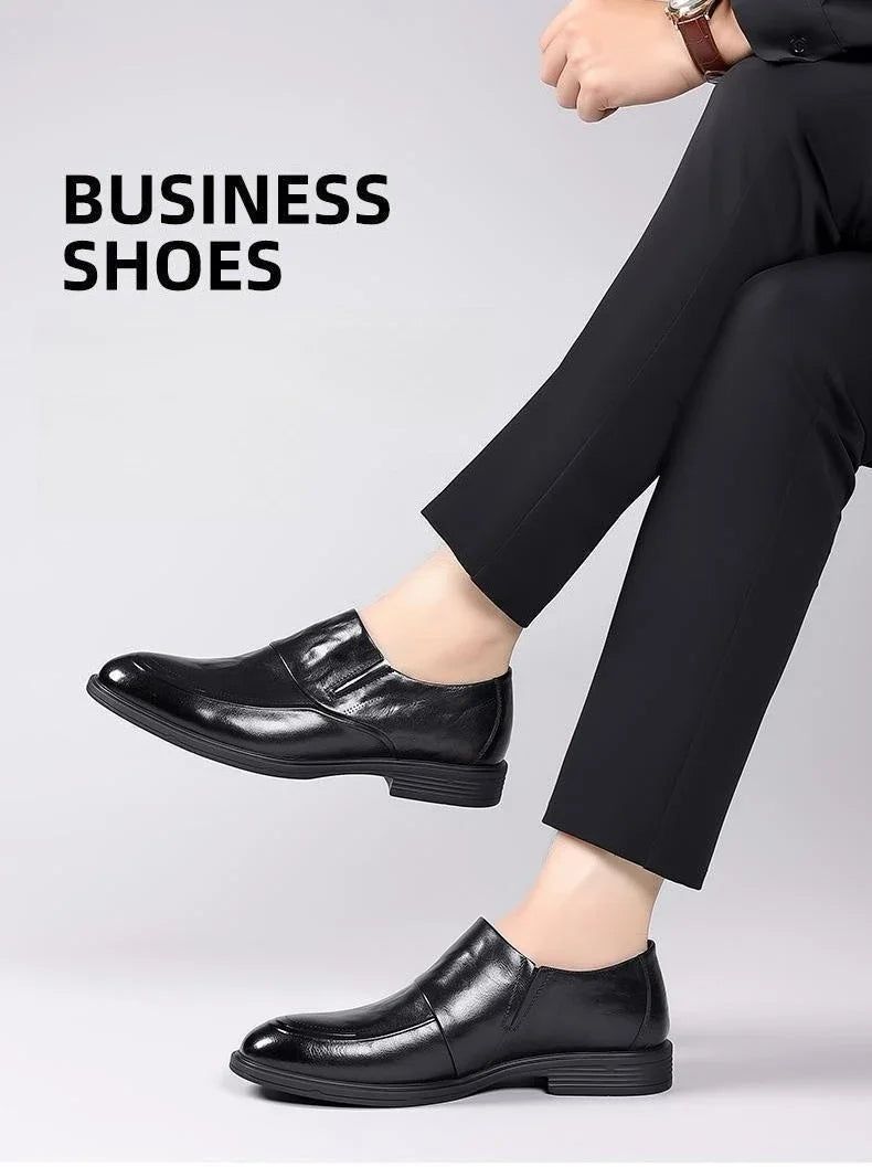 Luxury Brand Men Leather Formal Business Shoes Male Office Work Flat Shoes Oxford Breathable Party Wedding Anniversary Shoes