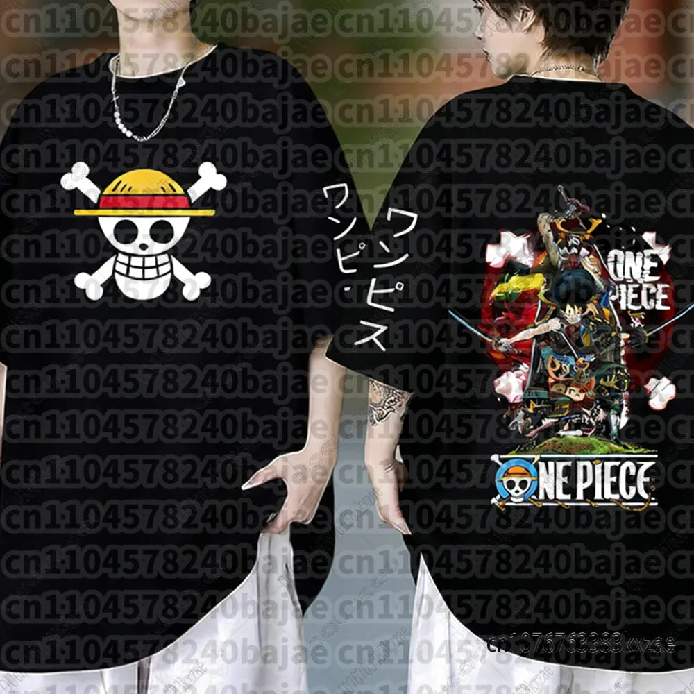 One Piece Monkey D Luffy Anime T Shirt Men Women Summer Cotton Short Sleeve Tee Cartoon Print Streetwear Casual Graphic Top 2026