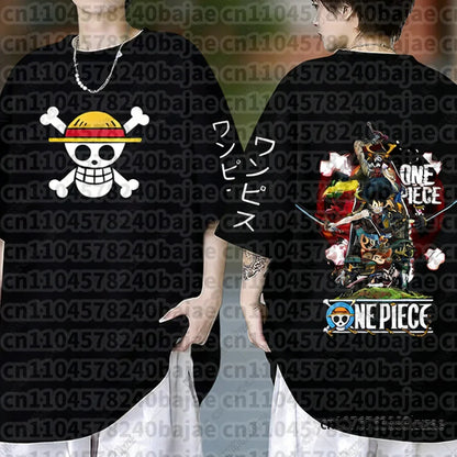 One Piece Monkey D Luffy Anime T Shirt Men Women Summer Cotton Short Sleeve Tee Cartoon Print Streetwear Casual Graphic Top 2026