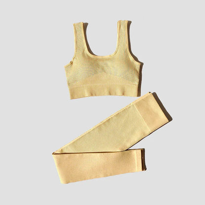 2Pcs Women Sports Set Seamless Yoga Set Fitness Suit Gym Leggings Bra Workout Sportswear  Active Wear Gym Clothing