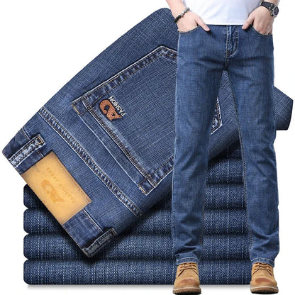 2026 Brand Best Price Comfort Straight Denim Pants Men's Jeans Business Casual Elastic Male High Quality Trousers