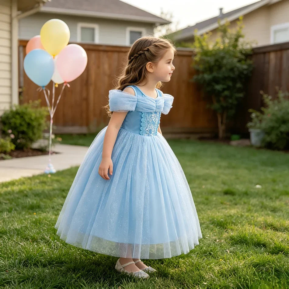 Kids Cinderella Dress Up Clothes Baby Girl Halloween Aurora Princess Dresses Child Birthday Party Little Rabbit Cosplay Costumes