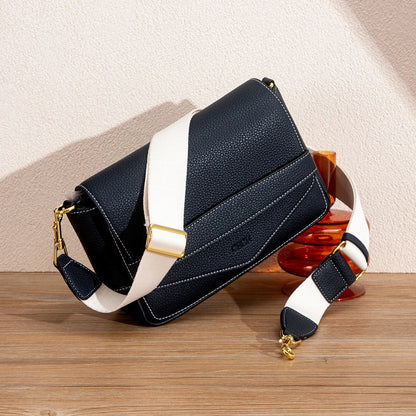 shoulder Bags Grey Simple High Quality  Texture Flip Cover Bags Soft Square Bag Woman Commuter