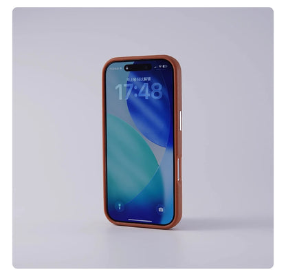 Luxury Rotation KickStand Business PU Leather Case For iPhone 17 Pro Max 16 15 14 13 For MagSafe Magnetic Matte Shockproof Cover
