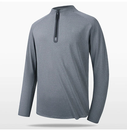 High Quality Mens Outdoor Hiking Golf Running Breathable Polo Shirt Office Casual Polo Long-Sleeved Sports Base Shirt Tops