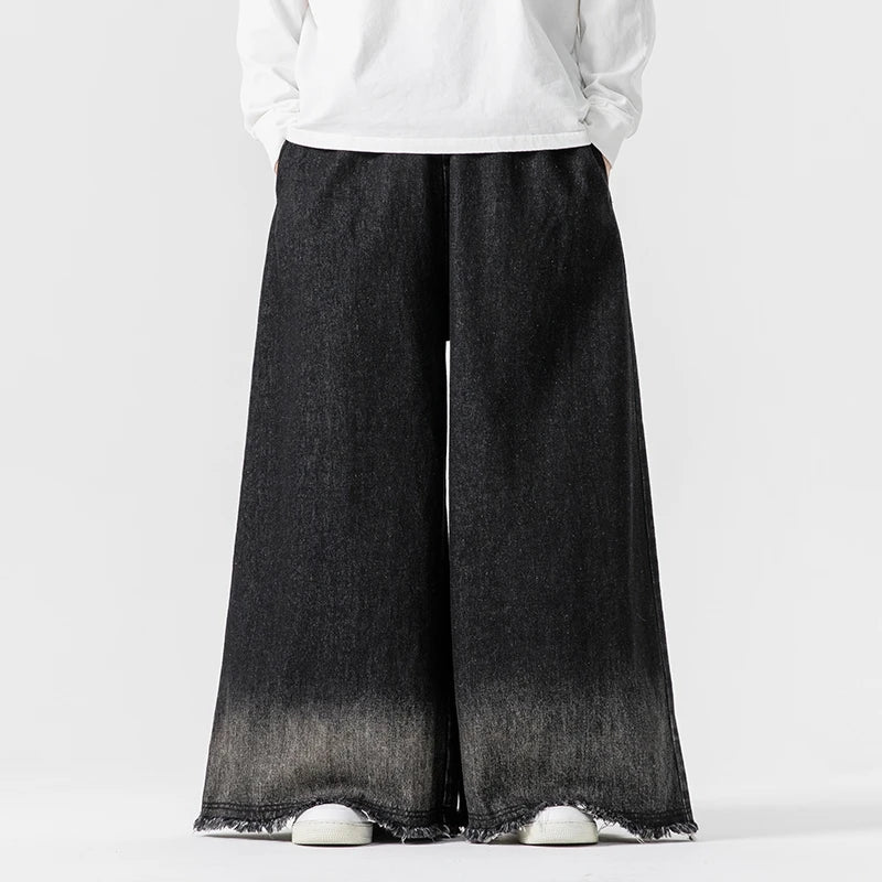 Streetwear Men Wide Leg Jeans Oversized Fashion Loose Jean Pants Male High Street Jogger Woman Denim Trousers Plus Size 5XL