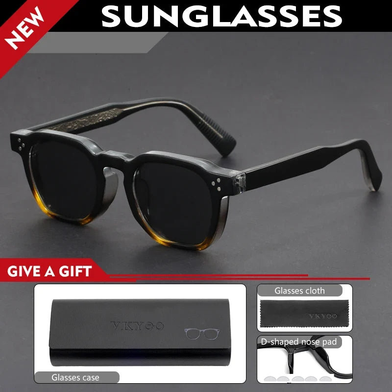 New Fashion Personalized Simple Geometric Design Polarized Sunglasses UV Protection Customizable Prescription  1045