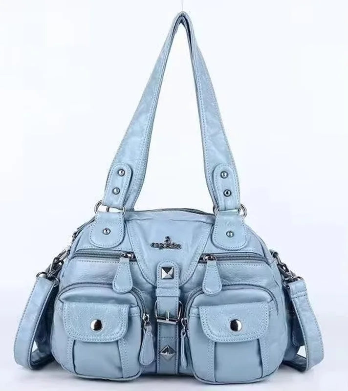 Vintage Women Handbags Fashion Satchel PU Shoulder Bag Top-handle Handbag Dumpling Pack Gifts Shoulder Bags Phone Money Pack