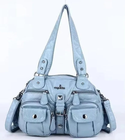 Vintage Women Handbags Fashion Satchel PU Shoulder Bag Top-handle Handbag Dumpling Pack Gifts Shoulder Bags Phone Money Pack