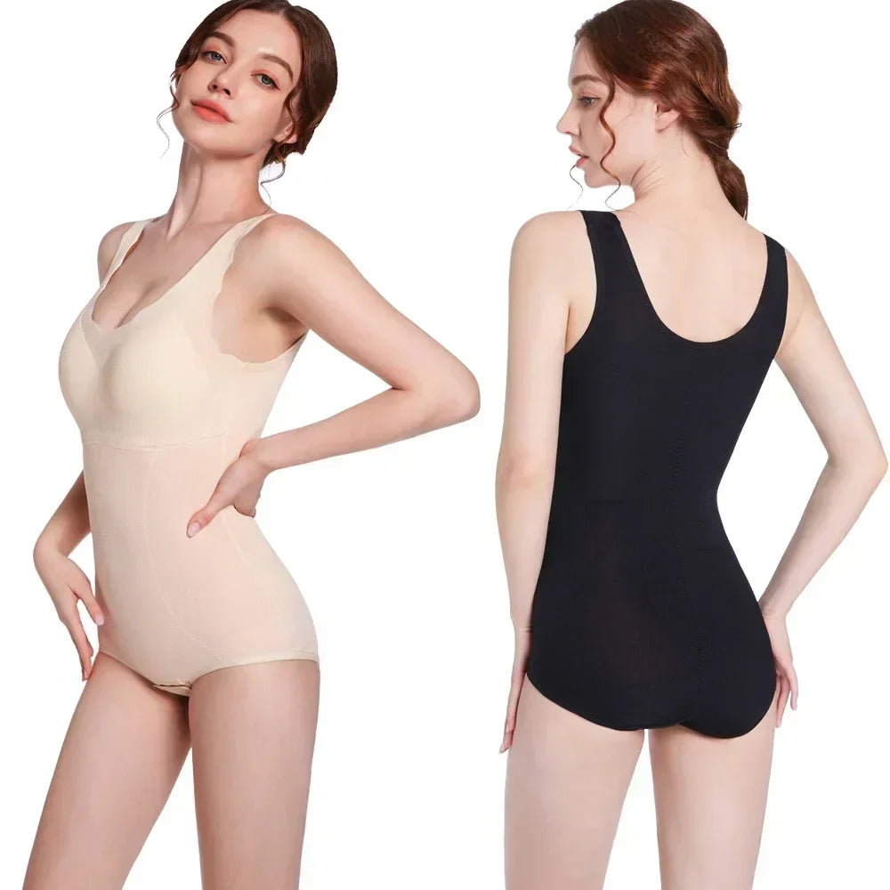 Warm Shapewear Bodysuit Women Winter Thick Thermal Abdominal Compression Body Shaper Bodysuit with bras