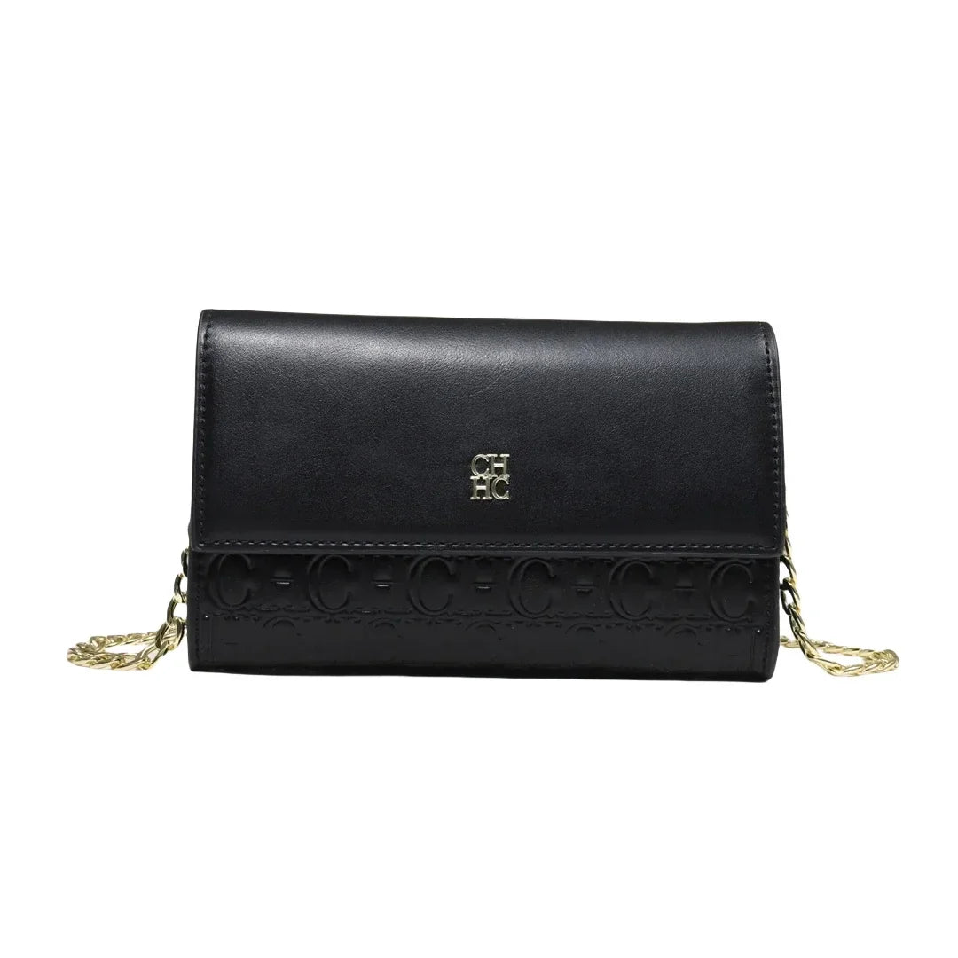 Crossbody Bag Embossed Logo Chain Shoulder Bag Flap Handbag For Women Daily Use Party Night Out Shopping Travel Casual