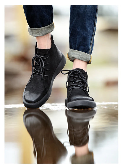 Mens Genuine Leather Winter Ankle Military Treking Tactical Boots Outdoor Men Shoes