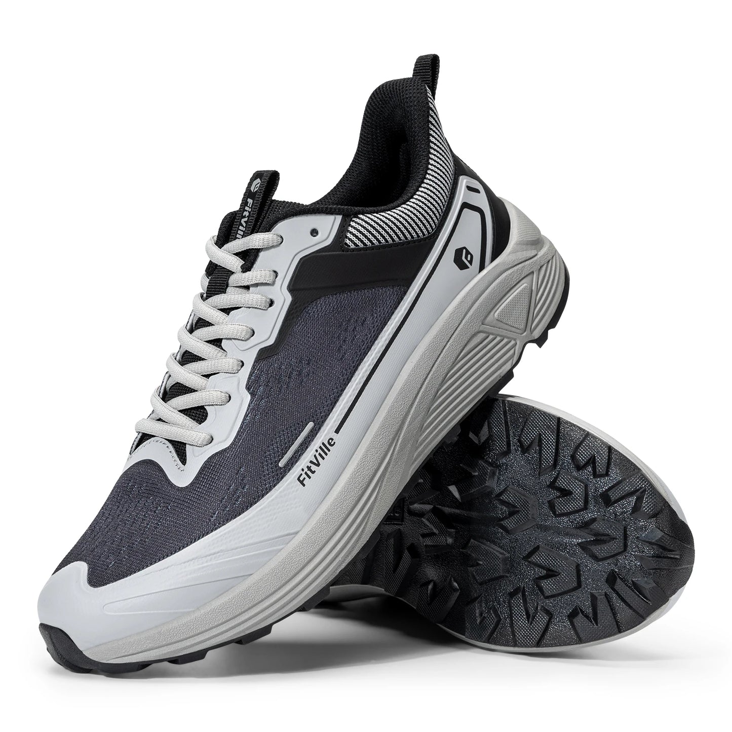 Men's Wide Toe Box Shoes Cushioned Well Sneakers Non Slip Lightweight Breathable Running Shoes for Swollen Feet