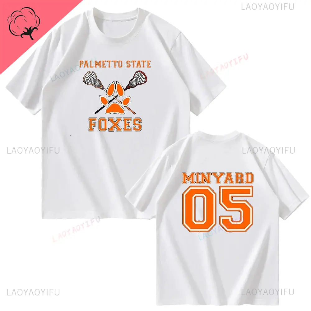 All for The Game Palmetto State Foxes Andrew Minyard Cotton High Quality EU Size Tops Men T-Shirt Y2k Unisex Harajuku Clothing