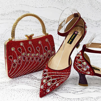 Elegant Italian Design Pointy Heels with Rhinestone-Embellished Laurel Shape - Comfortable & Durable for Every Occasion