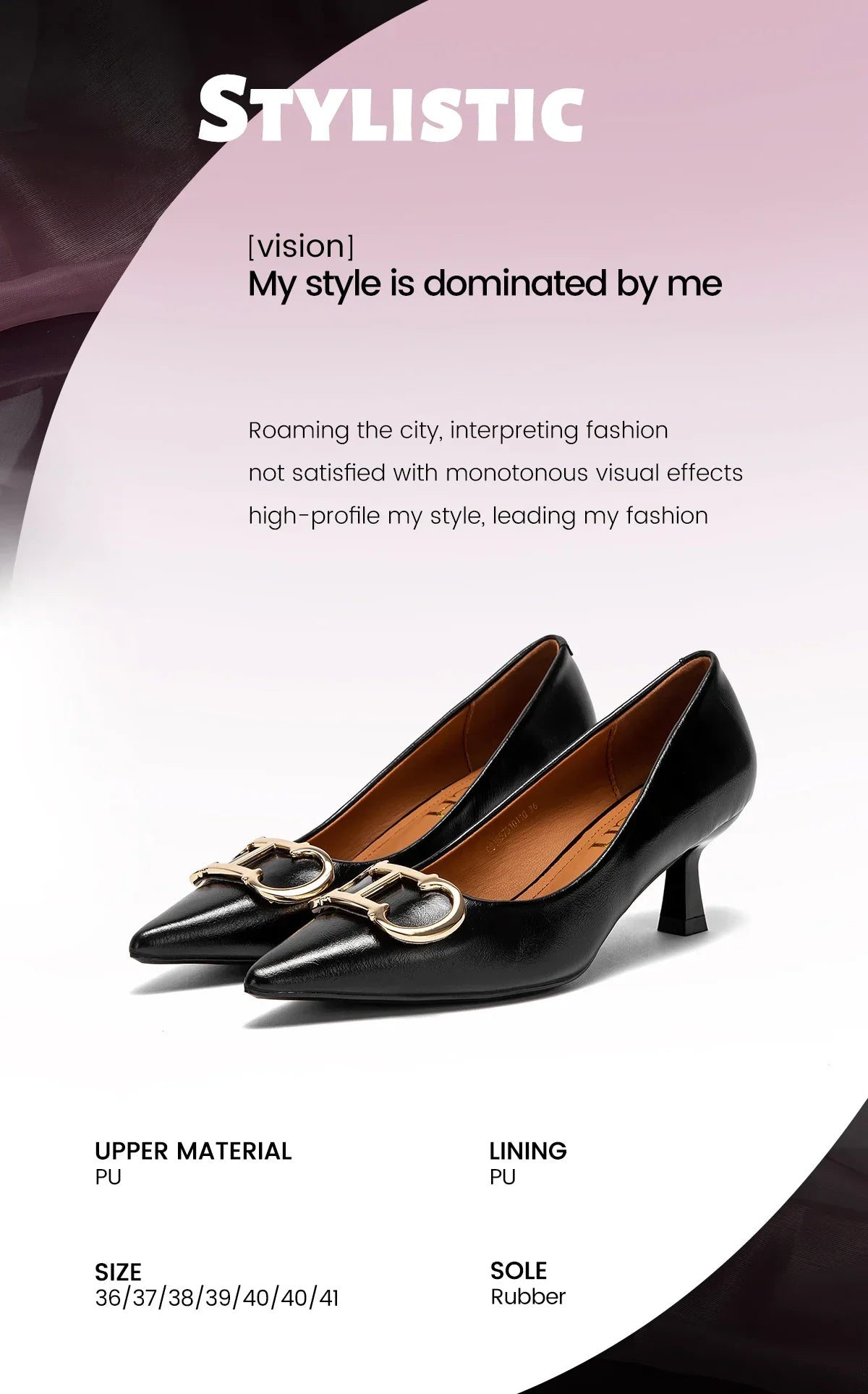 Women's High Heels New 4cm Black Simple Business Women's Shoes Evening Party