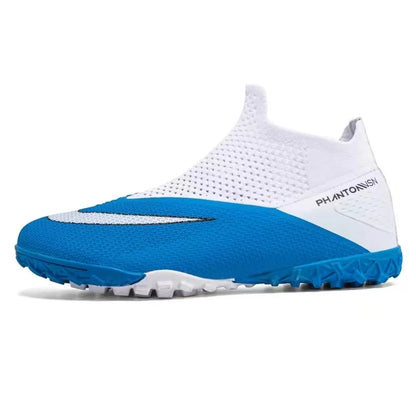 Big Size 49 48 Pro Soccer Boots Long Short Spikes Ankle Boots Children PU Leather Soccer Training Sneakers Outdoor Football
