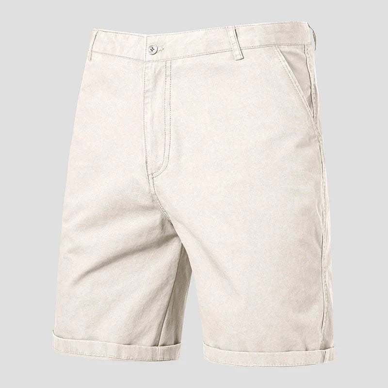 Men Casual Cotton Shorts Golf Dress Shorts Light Weight Sports Casual Knee Shorts Men's Bermuda