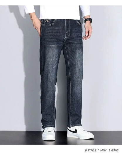 Big Tall Clothes Men's Jeans Extral Long Leg Length Straight Denim Pant Male Lengthened Trouser Slim Thin 190cm 200 Cm 120cm 110