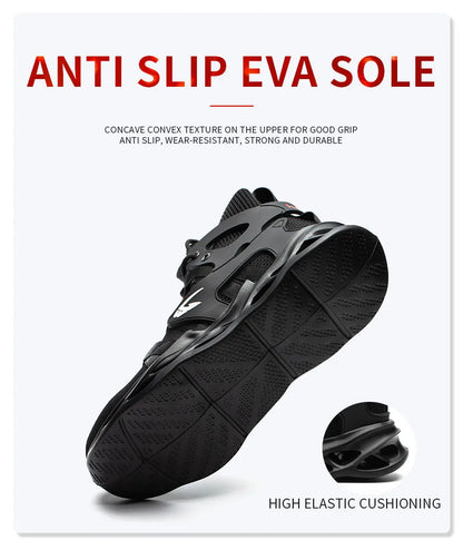 Construction Work Shoes Slip Resistant Lightweight Breathable Sneakers for Men Protection Safety Shoes Work Hiker Boots