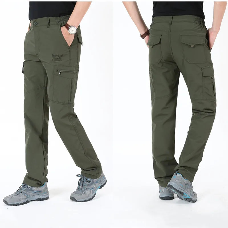 2026 Outdoor Work Tactical Pants Men Spring Autumn Casual Cargo Trousers Waterproof Hiking Pant Elastic Traveling Workwear Pants