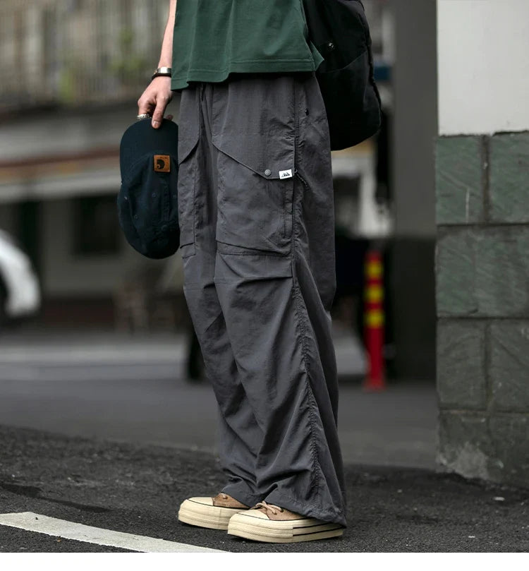 Spring Summer Korean Outdoor Functional Waterproof Cargo Pants For Men Clothing Harajuku Joggers Casual Breathable Pants Male