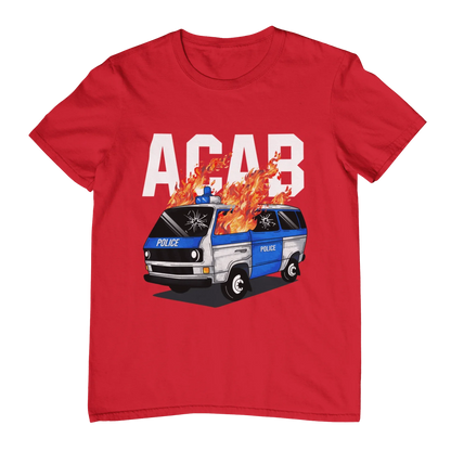 ACAB Police Car Hooligans Ultras Men Women T-shirt Outdoor Street Casual Fashion Hip-hop Rock Pure Cotton Short-sleeve Clothing