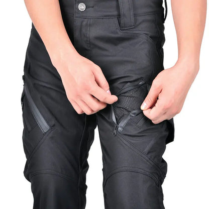 Waterproof Motorcycle Riding Pants All-Season Reflective Strip Adjustable Waistband Knee & Hip Pad for Outdoor Riding pants