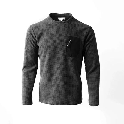 Wave texture outdoor comprehensive training for men and women, warm and quick-drying long-sleeved sweatshirts