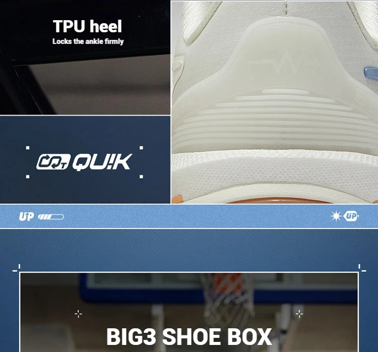 BIG3 6.0 Men's Basketball Sports Shoes Wear-Resistant Non-Slip Combat Breathable Rebound Sneakers Male 672521121