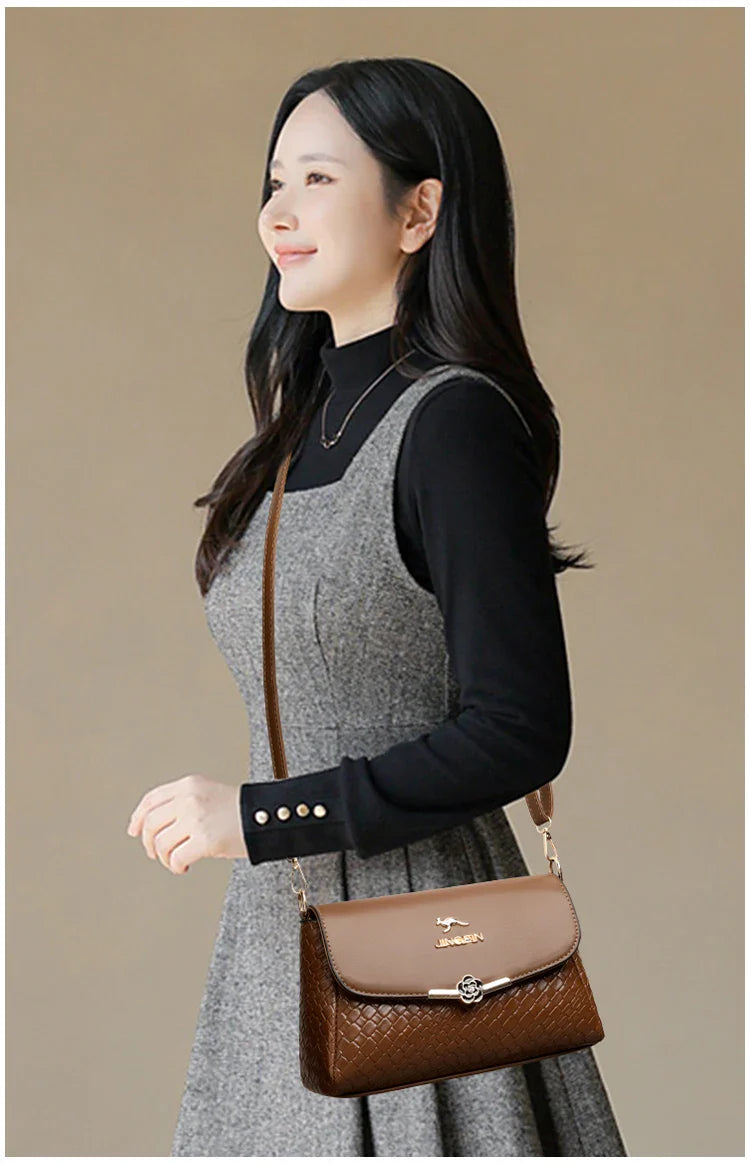 Women Small Square Flip cover Bags Retro Versatile Shoulder Strap Large Capacity Casual Portable Female Shoulder Crossbody Bags