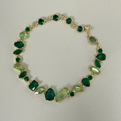 Candy Colorful Imitation Crystal Dopamine Unique Design Choker Necklace Bracelet Earrings, Jewelry for Women Bridal Gift