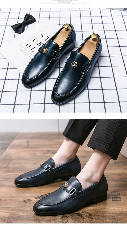 Luxury Men's Brown Dress Shoes 2025 Brand Oxford Shoes Man Social Casual Business Shoes Men Wedding Leather Shoe Zapatillas Male