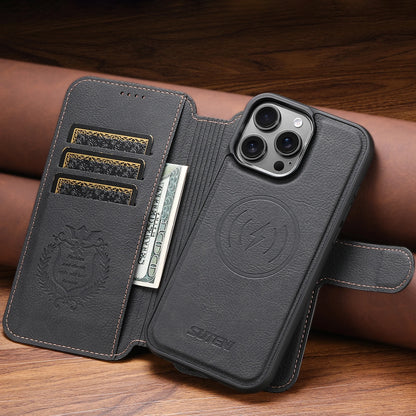 Faux Leather Wireless Charging Card Holder Stand Wallet Magnetic Flip Cover Phone Case For iPhone 17 Pro Max 16 Plus 15 14 13
