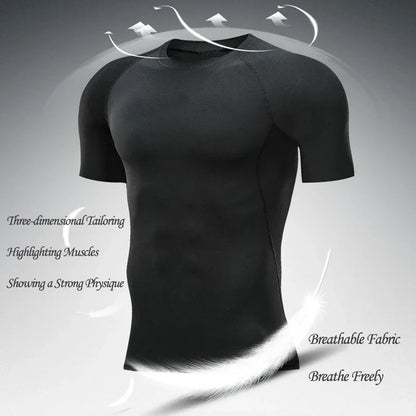 Anime 3D Printed Men's Compression Set short Sleeve Gym Top+Workout Shorts Quick Drying Breathble Athletics Rash Guard Set