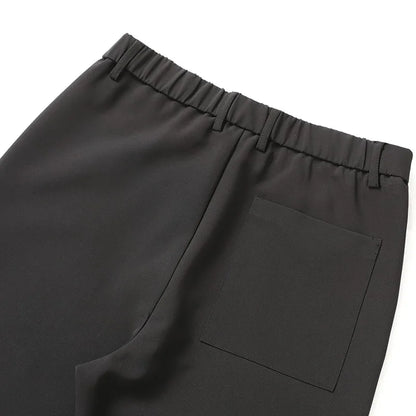 Black Business Suit Pants Men's Small Flared Elastic Comfortable Drape Loose Solid Color Office Casual Trousers Male Clothes