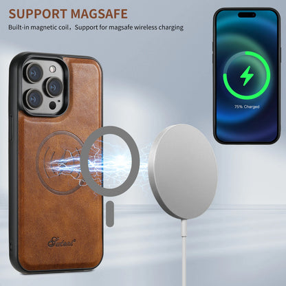 Luxury Magnetic Card Holder Leather 2 in 1 Phone Case For iPhone 17 16 15 14 13 12 Pro Max Plus Air Detachable Stand Phone Cover