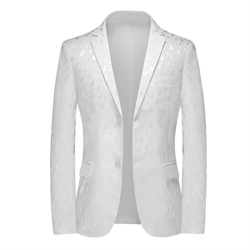 2026 New Men Business Social Suit Jacket Summer Male Single Breasted Thin Dress Male Jacquard Blazers Coats
