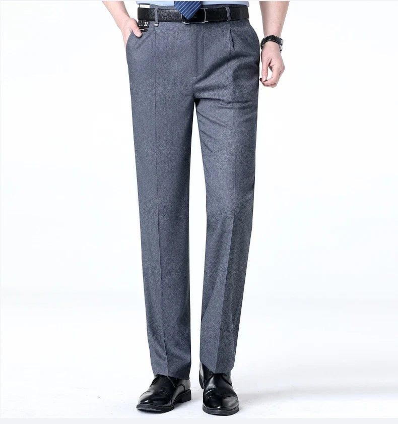 Brand New High-end Men's Wool Pants -Wool Blend Thin Fabric for Summer,Business Formal Dress Pants,Wool Blend Trousers