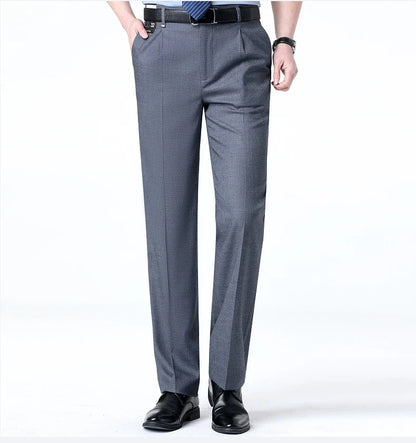 Brand New High-end Men's Wool Pants -Wool Blend Thin Fabric for Summer,Business Formal Dress Pants,Wool Blend Trousers