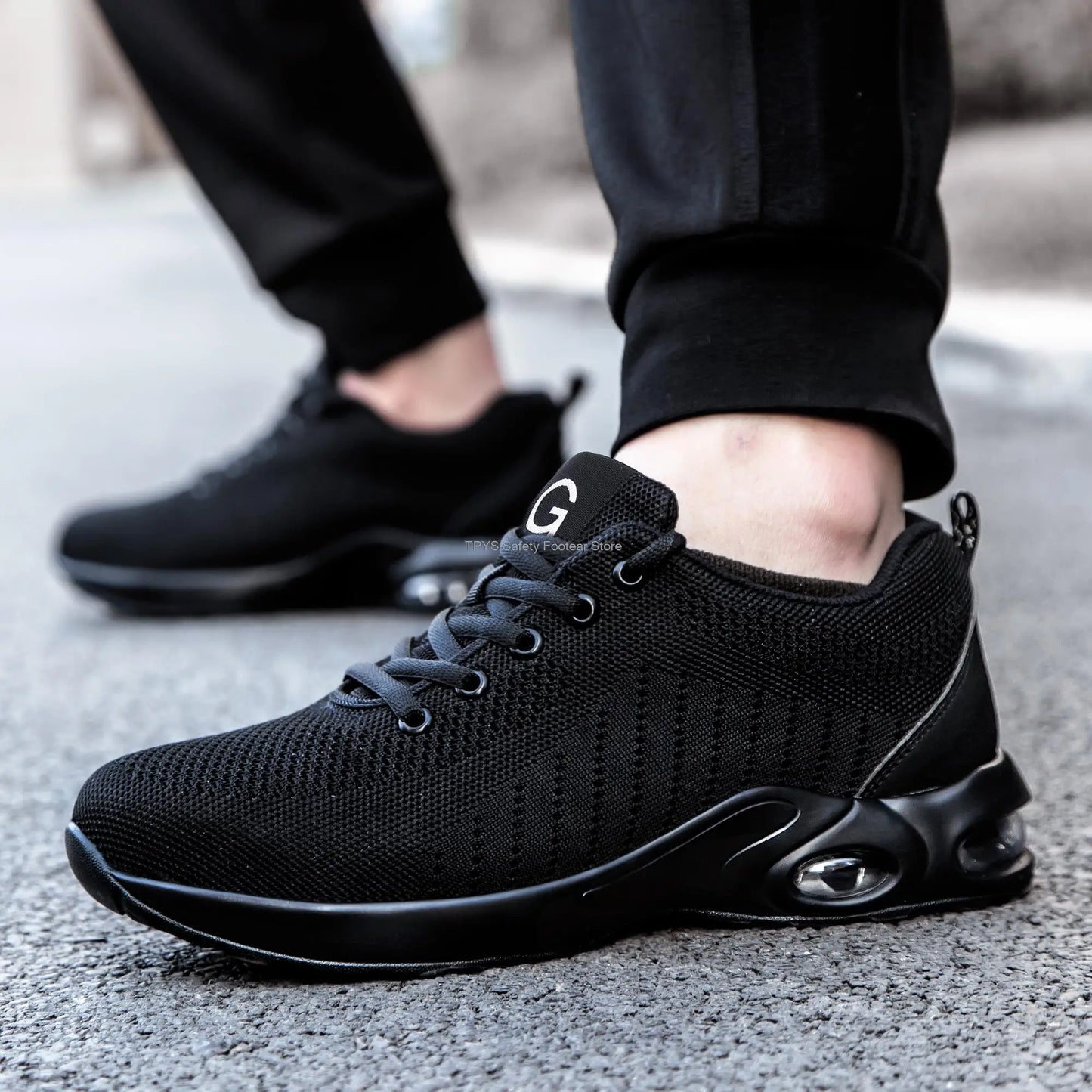 Air Cushion Work Safety Shoes For Men Women Breathable Work Sneakers Steel Toe Work Shoes Anti-puncture Safety Protective Shoes