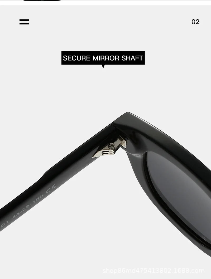 Fashion Thick Plate Acetate Lunette De Soleil Homme Retro Square Frame Personality Polarized Sunglasses Sunglasses Woman 2025