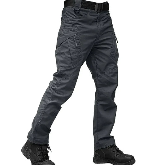 Men Elastic Sharkskin Spring Autumn City Cargo Pants Hiking Camping Climbing Casual Tactical Military Combat Trousers Quick Dry