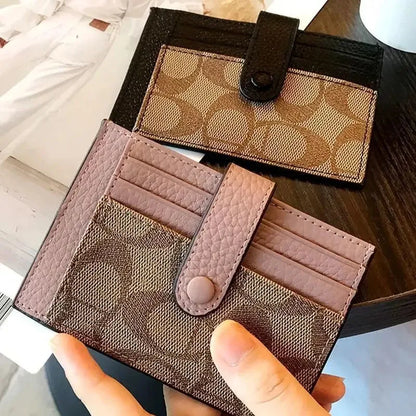2027 Mode Classique Monogramme Ultra-mince Enveloppe Porte-cartes Femme Mode Mini Portefeuille Carte d'identité et de Crédit