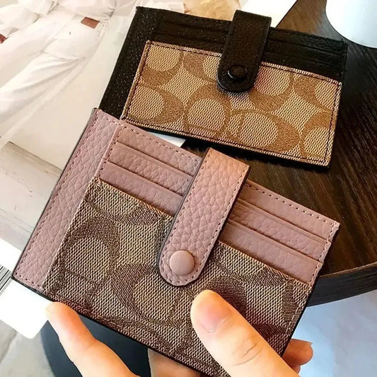 2027 Mode Classique Monogramme Ultra-mince Enveloppe Porte-cartes Femme Mode Mini Portefeuille Carte d'identité et de Crédit