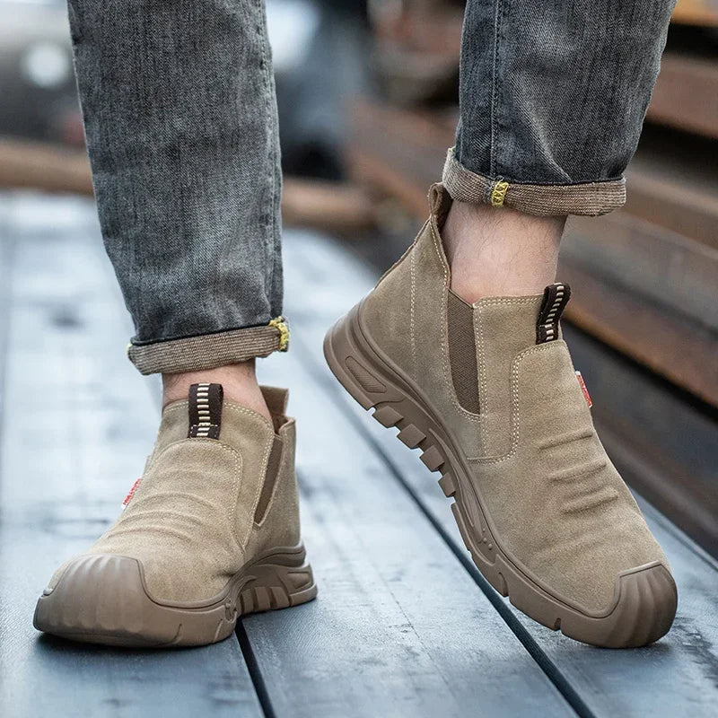Fashipn 2026 Work Sneakers Men Indestructible Steel Toe Work Shoes Safety Boots For Men Anti-puncture Electric Welding Shoes