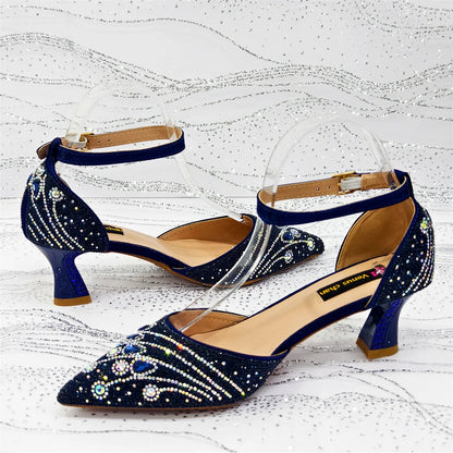 Elegant Italian Design Pointy Heels with Rhinestone-Embellished Laurel Shape - Comfortable & Durable for Every Occasion
