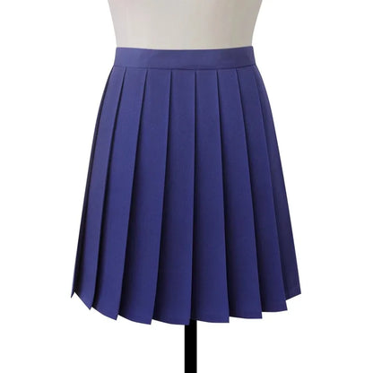 Women High Waist Pleated Midi Skirt Y2k Summer Knee-length Preppy Style Harajuku  Hot Street School Cosplay Casual Female Faldas