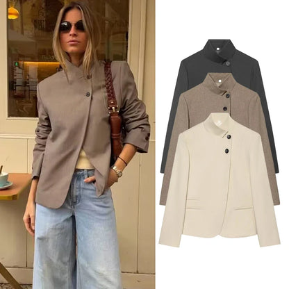 Women's Autumn Blazers Blouse 2026 New Fashion Young Women's Elegant Travel Holiday Jackets Spring Street Sarm Blazers Jackets