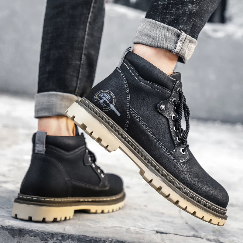Brand Men Super Warm Snow Boots Winter Men's Ankle Boots Waterproof Short Outdoor Sneakers Autumn Men's Motorcycle